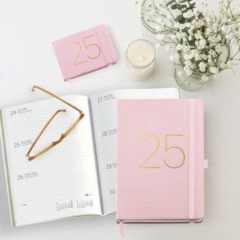 Agenda Miquelrius Anual 2025 105x74 Semana vista Pocket Chester Rosa MR32040