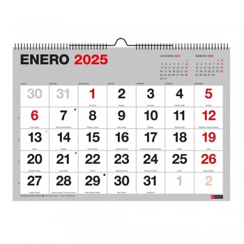 Calendario anual Miquelrius 2025 MR28237 Pared Numeros grandes A3 420x296 Basico