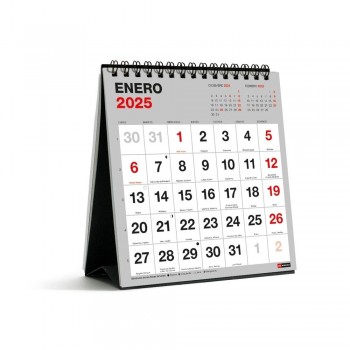 Calendario anual Miquelrius 2025 MR28240 Mesa Numeros grandes 140x150 Basico