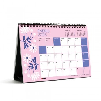 Calendario anual Miquelrius 2025 MR28268 Mesa Para escribir A5 210x149 Flores