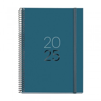 Agenda Miquelrius Anual 2025 155x213 Dia pagina Plus Espiral Calm Ocean MR34165