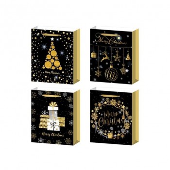 BOLSA PEQUEÑA NAVIDAD GOLDEN BLACK  ARGUVAL 46836