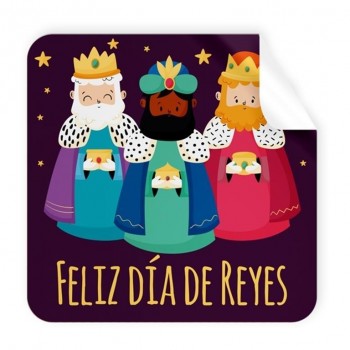 R.250 ETIQUETAS CUADRADAS NAVIDAD REYES  ARGUVAL 47534