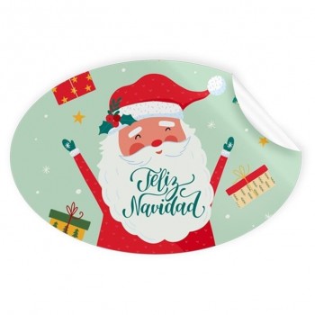 R.250 ETIQUETAS OVALADAS NAVIDAD NOEL ARGUVAL 47555