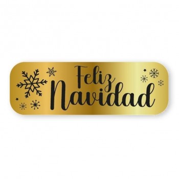 R.250 ETIQUETAS ORO FELIZ NAVIDAD ARGUVAL 47558