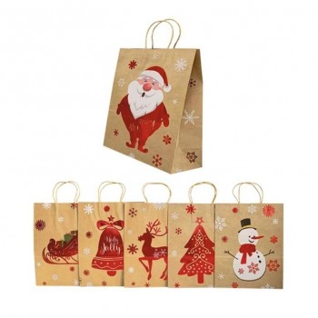 BOLSA MEDIANA KRAFT NAVIDAD  ARGUVAL 48487