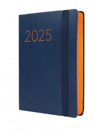 Agenda anual 2025 Finocam F4 Lisa dia pagina azul 883381025