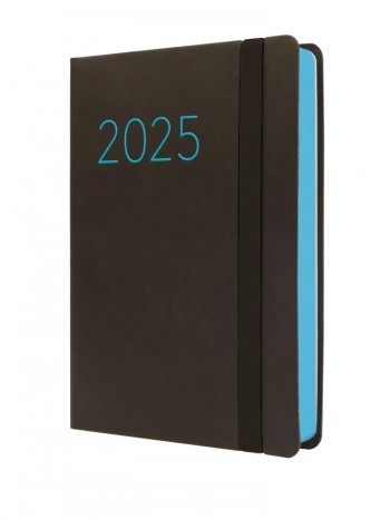 Agenda anual 2025 Finocam F4 Lisa dia pagina negro 883386025