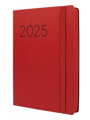 Agenda anual 2025 Finocam FA5 Lisa dia pagina rojo 883403025