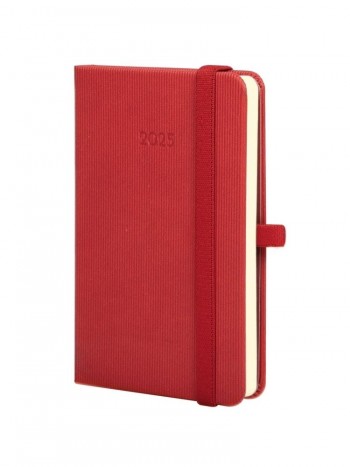 Agenda anual 2025 Finocam M2 Textura semana vista horizontal rojo 881723025