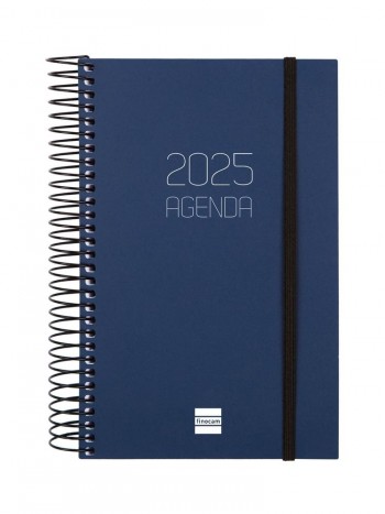 Agenda anual 2025 Finocam E5 Opaque dia pagina azul 742901025