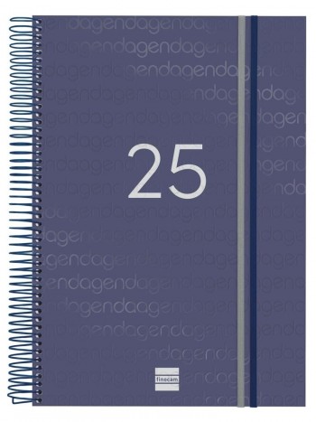 Agenda anual 2025 Finocam E40 Year dia pagina azul 741111025