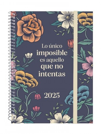 Agenda anual 2025 Finocam E10 Design semana vista horizontal imposible 742232525