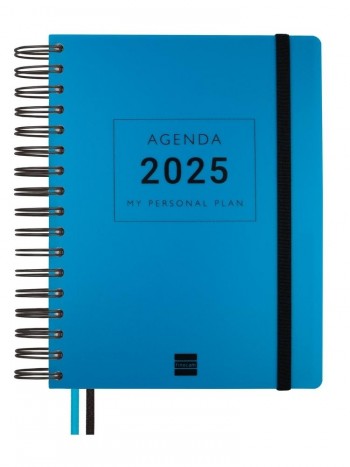 Agenda anual 2025 Finocam 4º Tempus dia pagina azul 626301025