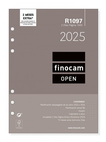 Recambio Finocam 2025 open R1097 1000 2 dias pagina 711610025