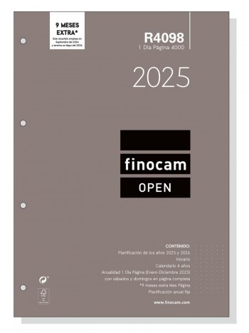 Recambio Finocam 2025 open R4098 4000 dia pagina 711650025