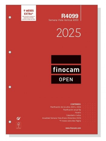 Recambio Finocam 2025 open R4099 4000 semana vista vertical 711640025