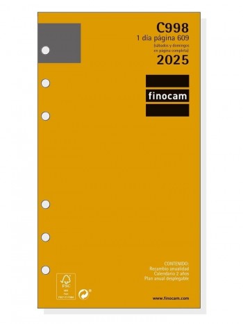 Recambio Finocam 2025 C998 609 dia pagina 201330025