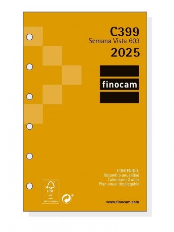 Recambio Finocam 2025 C399 603 semana vista horizontal 201250025