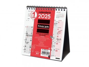 Calendario año 2025 Finocam 780140025 mesa escribir XS