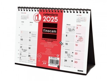 Calendario año 2025 Finocam 780100025 mesa escribir S