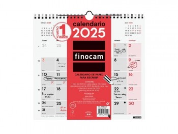 Calendario año 2025 Finocam 780060025 pared escribir M