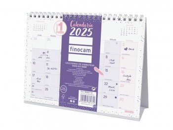 Calendario año 2025 Finocam 787022725 mesa Escribir S Chic Morado