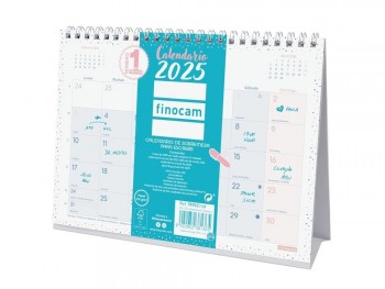 Calendario año 2025 Finocam 787025825 mesa Escribir S Chic Turquesa