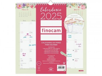 Calendario año 2025 Finocam 787530125 pared escribir 30x30 Design