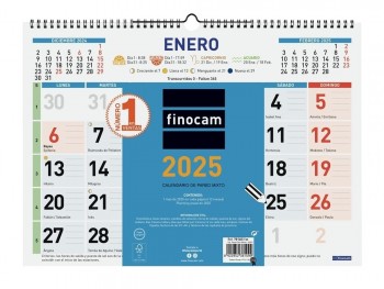 Calendario año 2025 Finocam 781400025 pared mixto L color