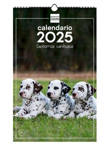 Calendario año 2025 Finocam 780553725 pared 25x40 Cachorros