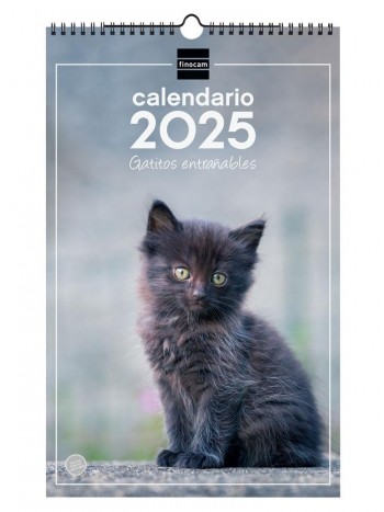 Calendario año 2025 Finocam 780553825 pared 25x40 Gatitos