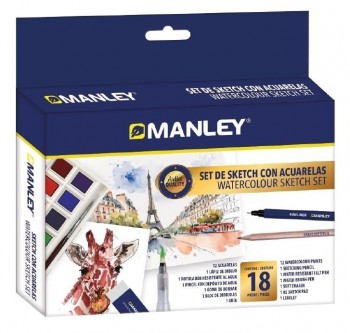 Set Sketching con acuarelas Manley MAQ00100