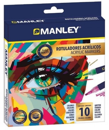 Estuche rotulador acrilico Manley 10 uds. MRA00010