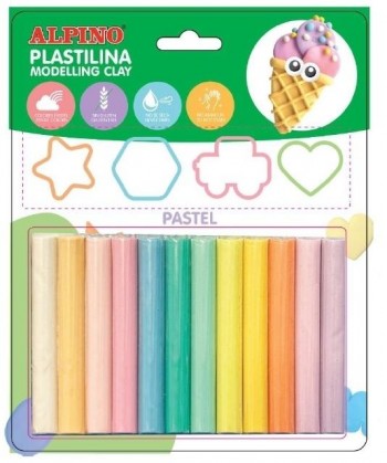 Bolsa plastilina Alpino 10uds. 17grs. Pastel DP000250