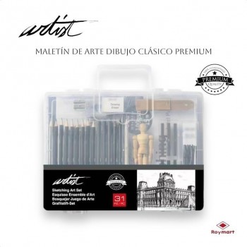 Maletin iniciacion Artist dibujo clasico 31 piezas Roymart AB-0152