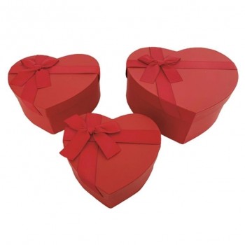 SET 3 CAJAS CORAZON ROJAS 49053 ARGUVAL