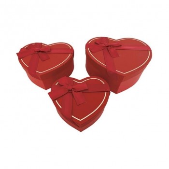 SET 3 CAJAS CORAZON ROJAS 49052 ARGUVAL