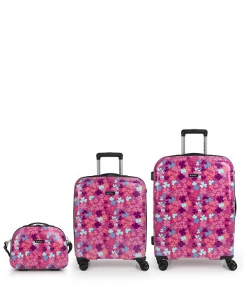 Set de maleta de cabina(55cm.), mediana(66cm.) y neceser Gabol CLOVER 235820019