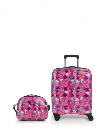 Set de maleta de cabina(55cm.) y neceser Gabol CLOVER 235874019