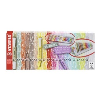 Rotulador fluorescente Stabilo Swing cool NatureCOLORS estuche 18 colores surtido 275/18-02-5