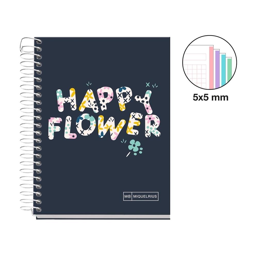 Block MiquelRius A6 120 hojas 5x5 70 gramos Happy Flower MR4332