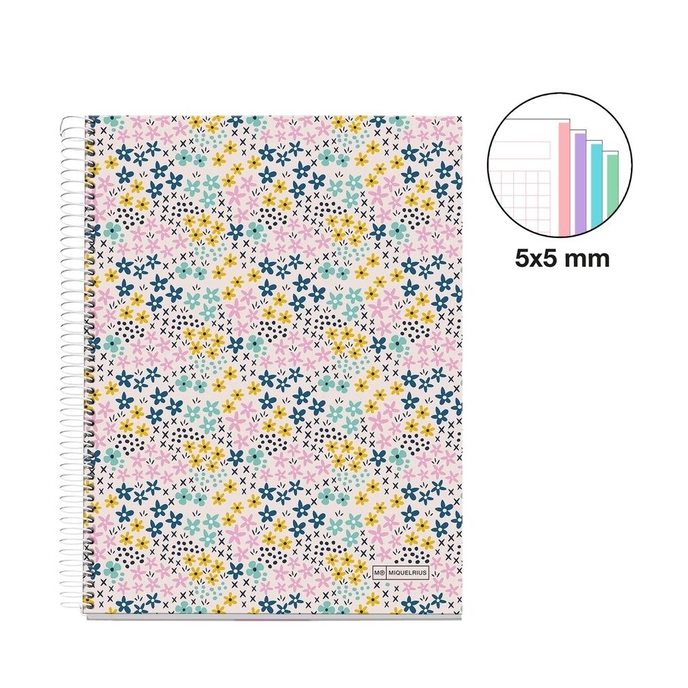 Block MiquelRius A4 120 hojas 5x5 70 gramos Happy Flower MR4328