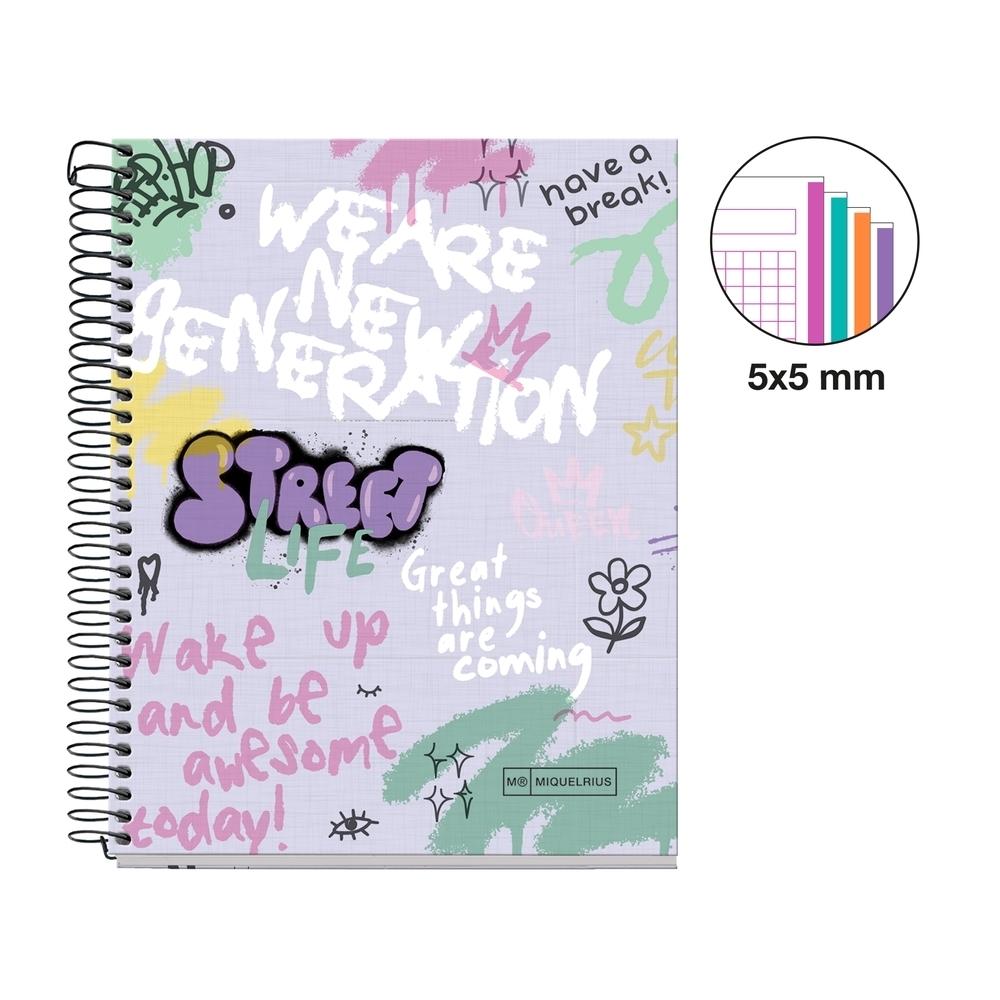 Block MiquelRius A5 120 hojas 5x5 70 gramos Wake Up MR4316
