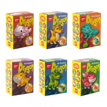 Expositor Apli Puzles 3D Dragones 19942 6 unidades