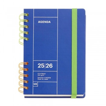 Agenda Miquelrius Escolar 2025-2026 123x178 Semana Vista Activa Back to Basics Azul MR26972