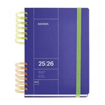 Agenda Miquelrius Escolar 2025-2026 164x218 Dia Pagina Plus Back to Basics Azul MR26920