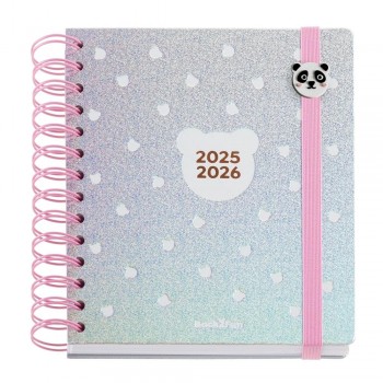 Agenda Miquelrius Escolar 2025-2026 155x180 Dia Pagina Back2Fun Silver MR26611