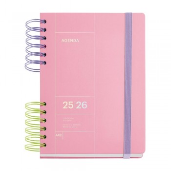 Agenda Miquelrius Escolar 2025-2026 161x218 Semana Vista Plus Back to Basics Rosa MR26985