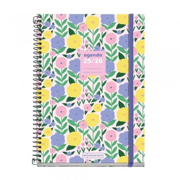 Agenda Miquelrius Escolar 2025-2026 155x215 Dia Pagina Plus Teen Blossom MR26904